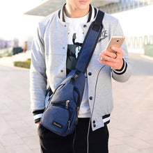 Load image into Gallery viewer, Usb Outdoor Sports Casual Canvas Unbalance Backpack Crossbody Sling Shoulder Bag - Big Sword