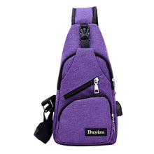 將圖片載入圖庫檢視器 Usb Outdoor Sports Casual Canvas Unbalance Backpack Crossbody Sling Shoulder Bag - Big Sword
