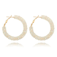 Load image into Gallery viewer, Personality Shiny Crystal Hoop Earring Fashion All-match Geometric Big Round Ear - Big Sword
