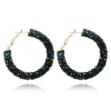 Load image into Gallery viewer, Personality Shiny Crystal Hoop Earring Fashion All-match Geometric Big Round Ear - Big Sword
