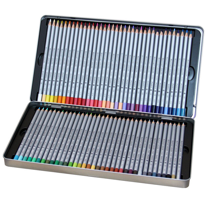 Professional Fine Art Drawing 72 Assorted 3.3mm Wooden Colour Pencils with Iron Box - Big Sword